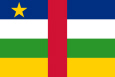 Den sentralafrikanske republikken Nasjonalflagg